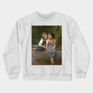 Fishing For Frogs by William-Adolphe Bouguereau Crewneck Sweatshirt